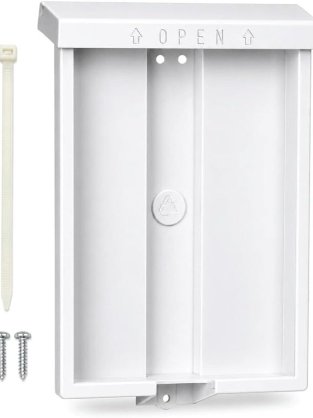 8.5” x 11” Outdoor Realtor Style Brochure Holder with Lid – White – UV Resistant
